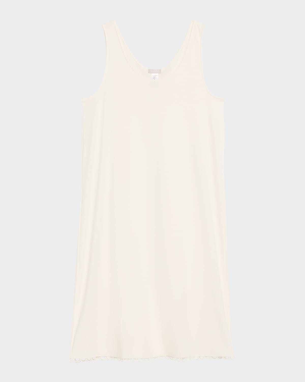 Anouk Embroidery-Trim Cotton Tank Nightgown