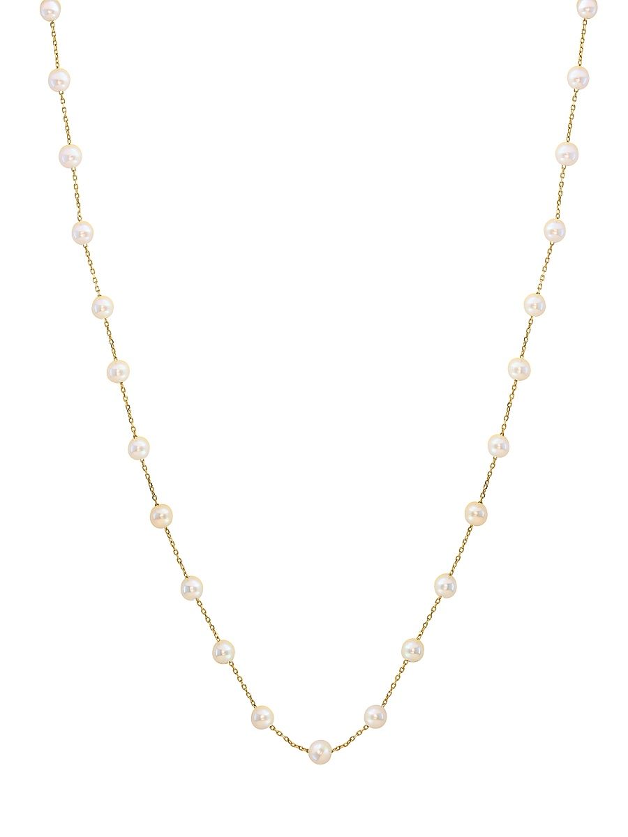 Women's 18K Yellow Gold & Cultured Freshwater Pearl Necklace - Yellow Gold