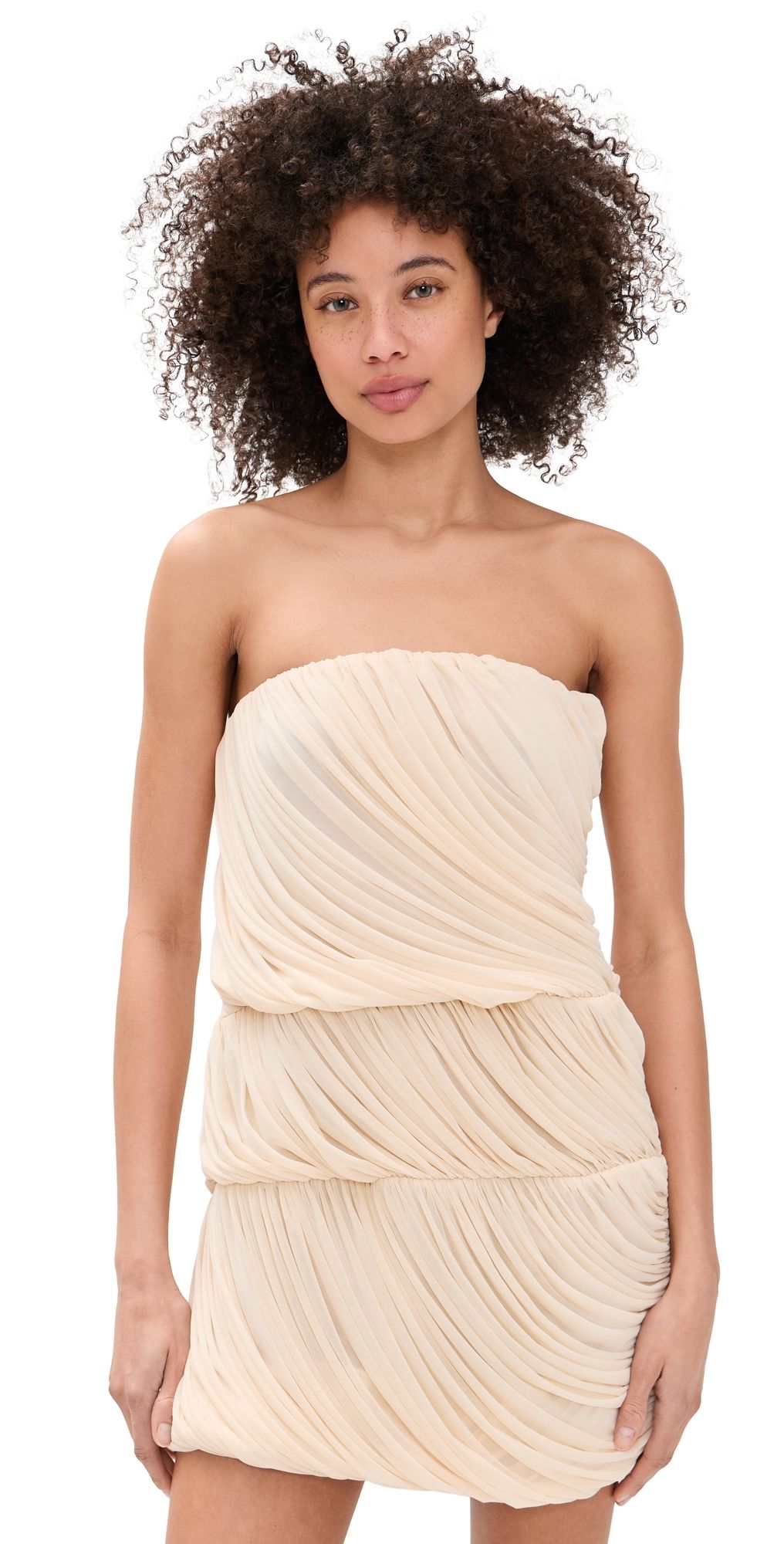 Ronny Kobo Alory Skirt Dress Ivory XS