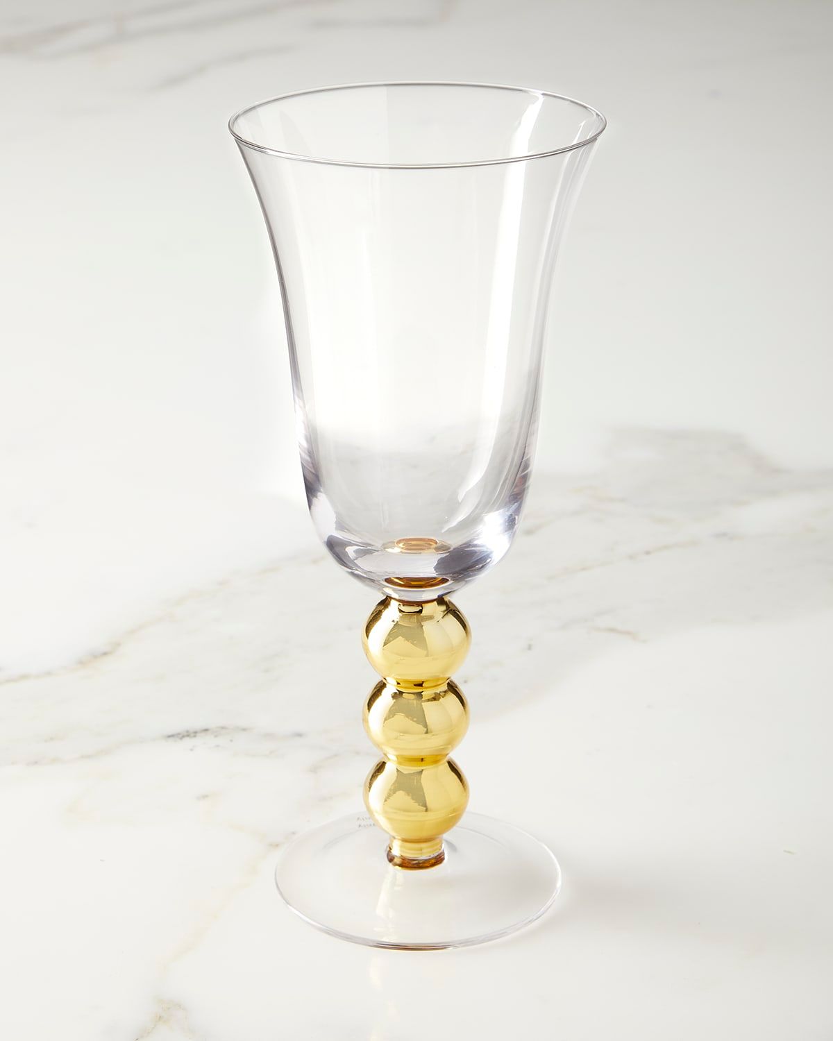 Gold Ball Single Glass Goblet