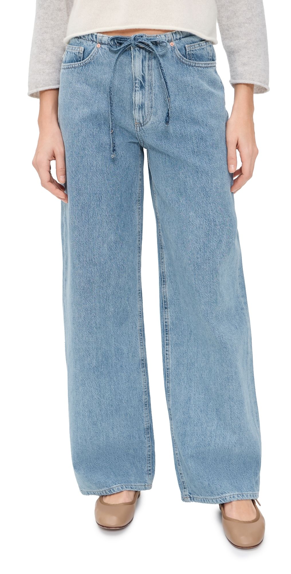 DL1961 Sienna Aura Low Slung Wide Leg Relaxed Jeans River Aura 30