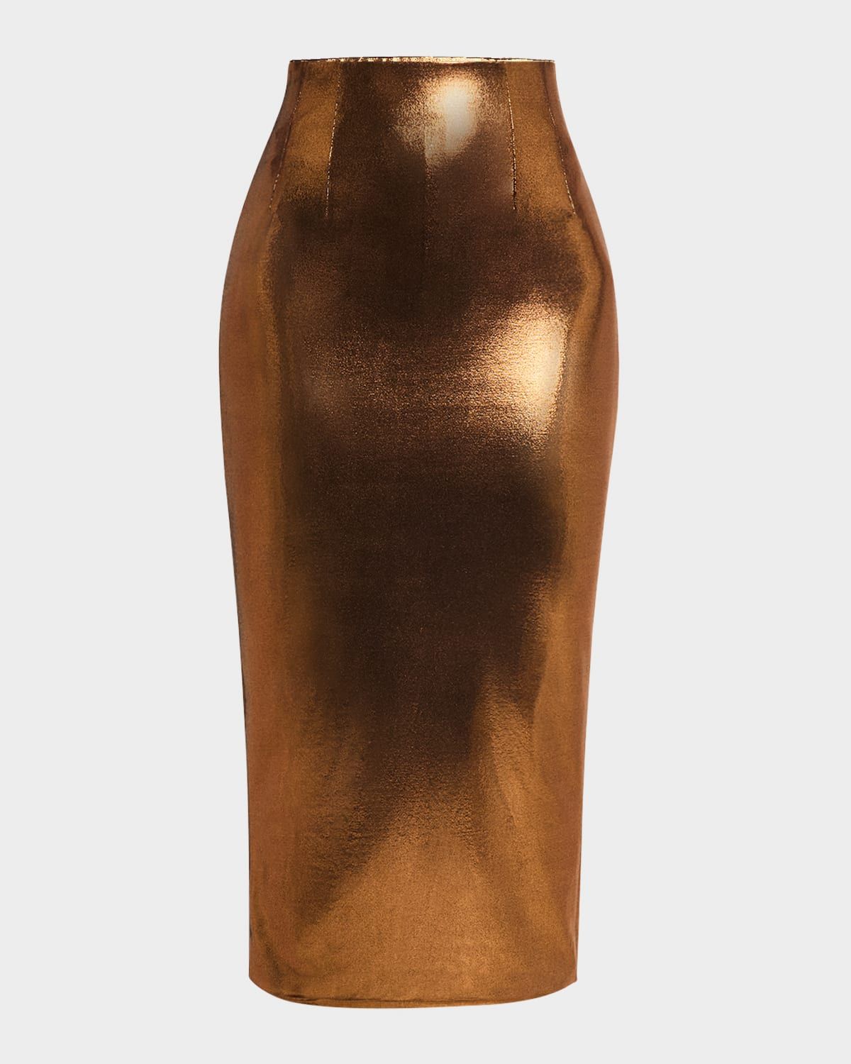 Metallic Midi Pencil Skirt