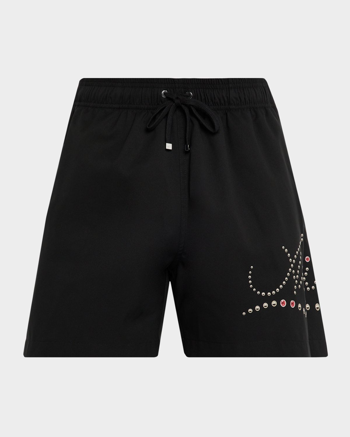Men & apos;s Logo Studded Drawstring Shorts