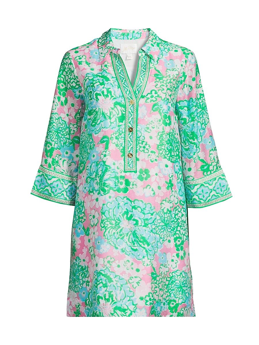 Women's Daphnie Plumes in Bloom Tunic Dress - Size 8