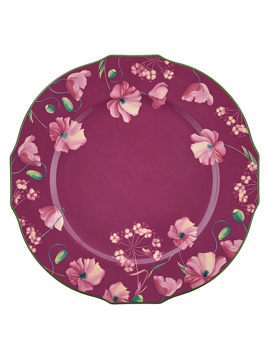 Florenza Porcelain Charger Plate - Dark Pink