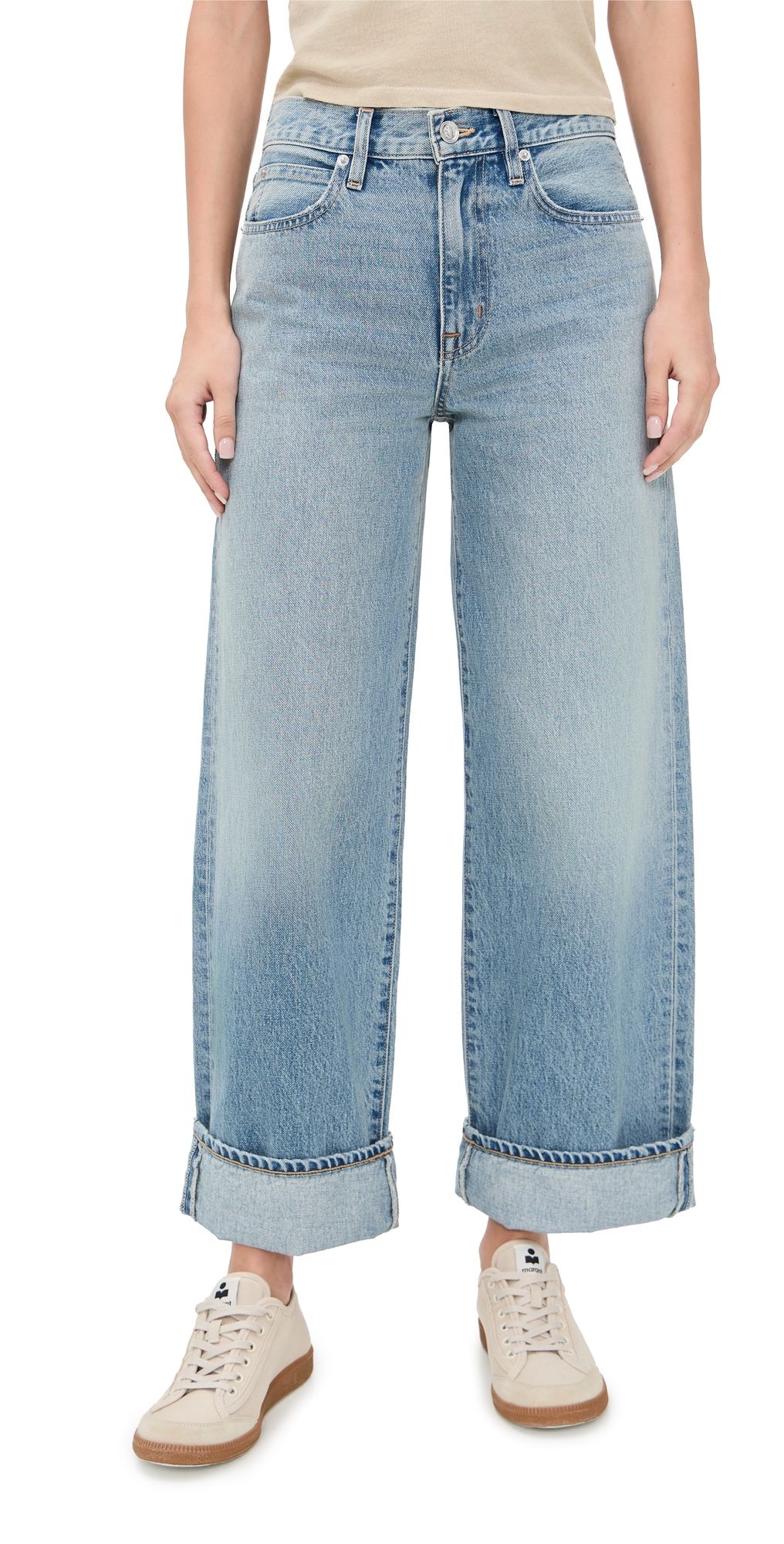 SLVRLAKE Noah Relaxed Turn Up Jeans Set Me Free 30