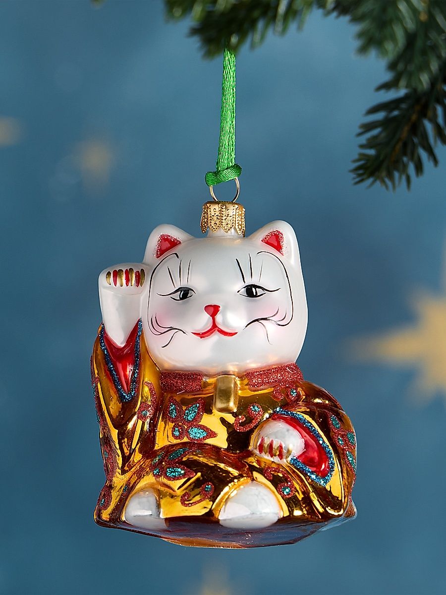 Sir Manekineko Glass Ornament