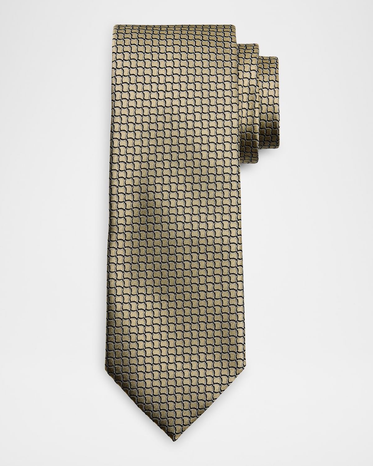 Men & apos;s Geometric Net Silk Tie