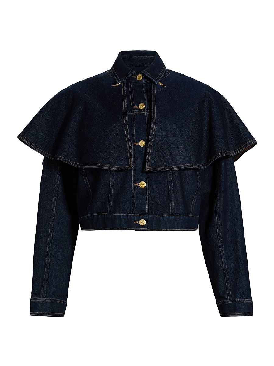 Women's Agata Cape Denim Jacket - Tigris - Size XL