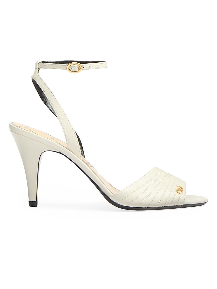 Women's Ladycrush 85MM Sandals in Kidskin - Ivory - Size 12