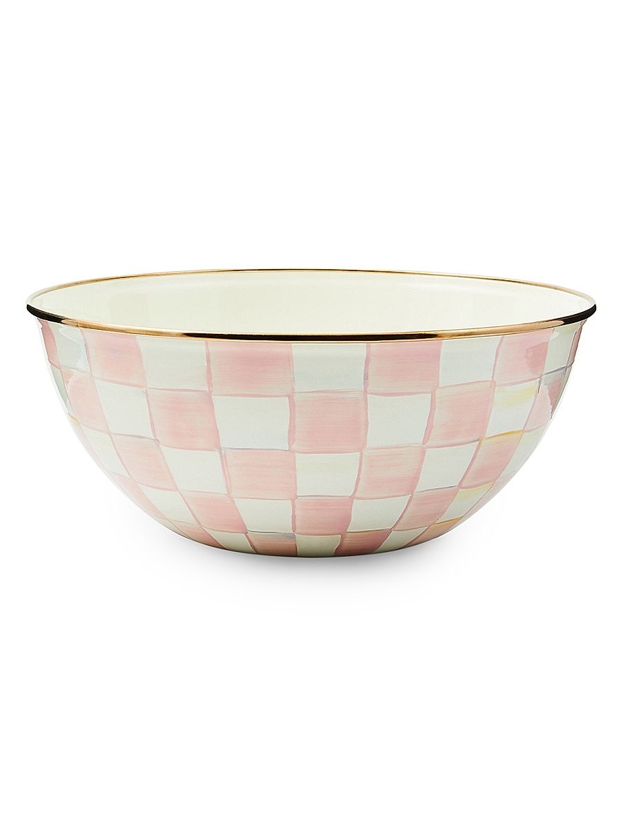 Large Rosy Check Enamel Everyday Bowl