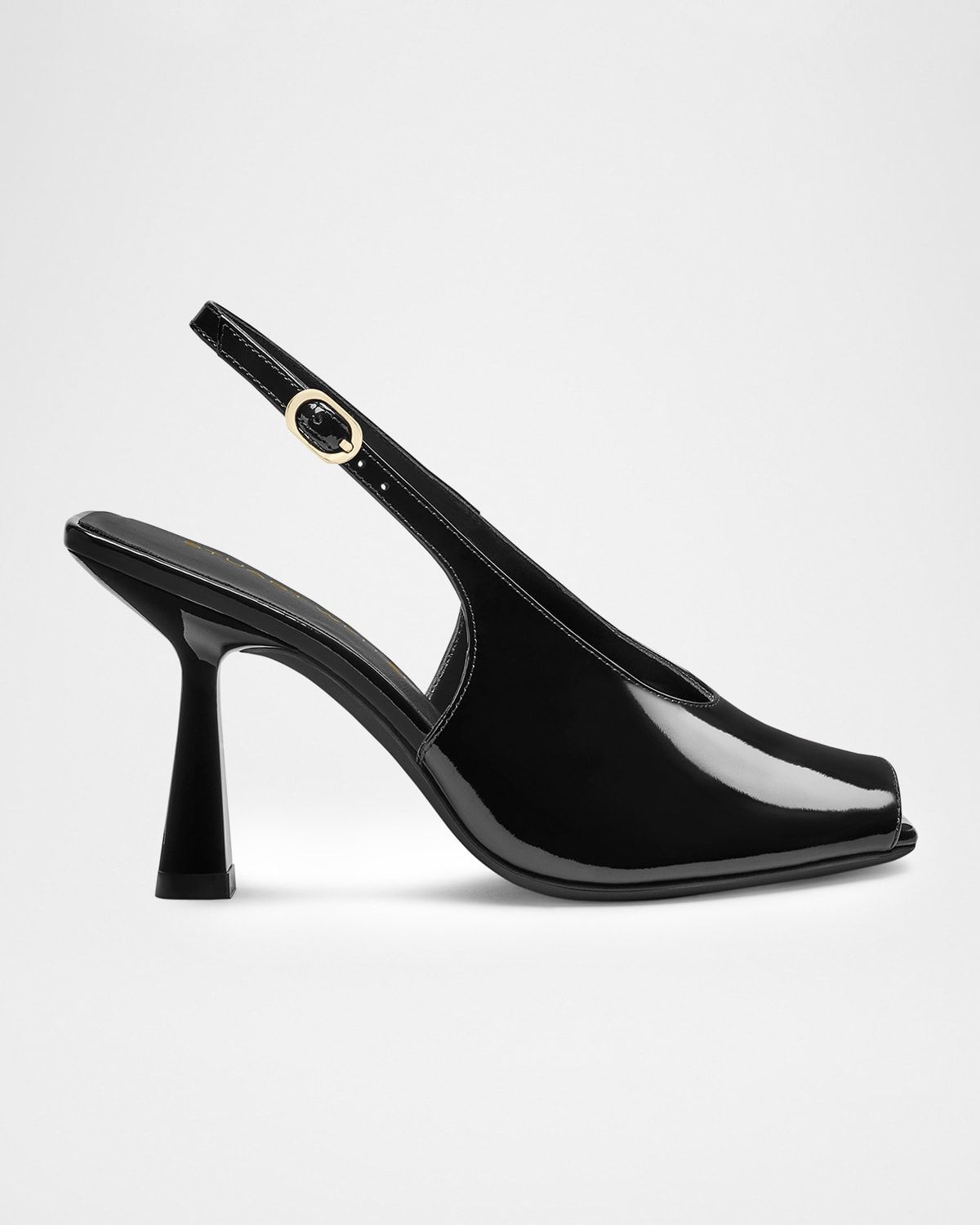 85mm Val Patent Leather Slingback Pumps