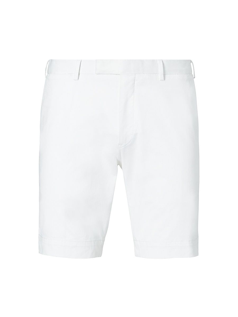 Men's Classic Fit Stretch Military Shorts - White - Size 42