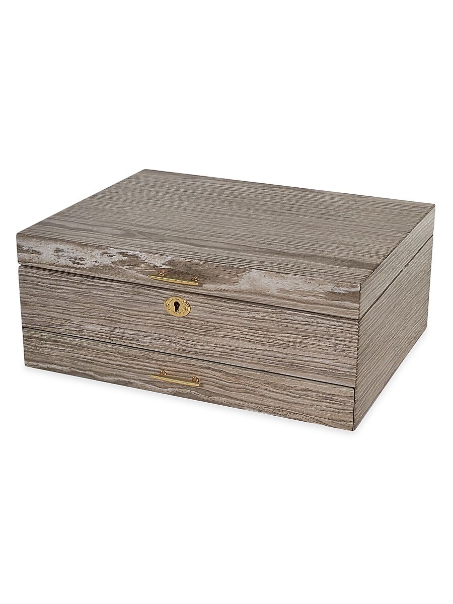 Wood Jewelry Box - Taupe