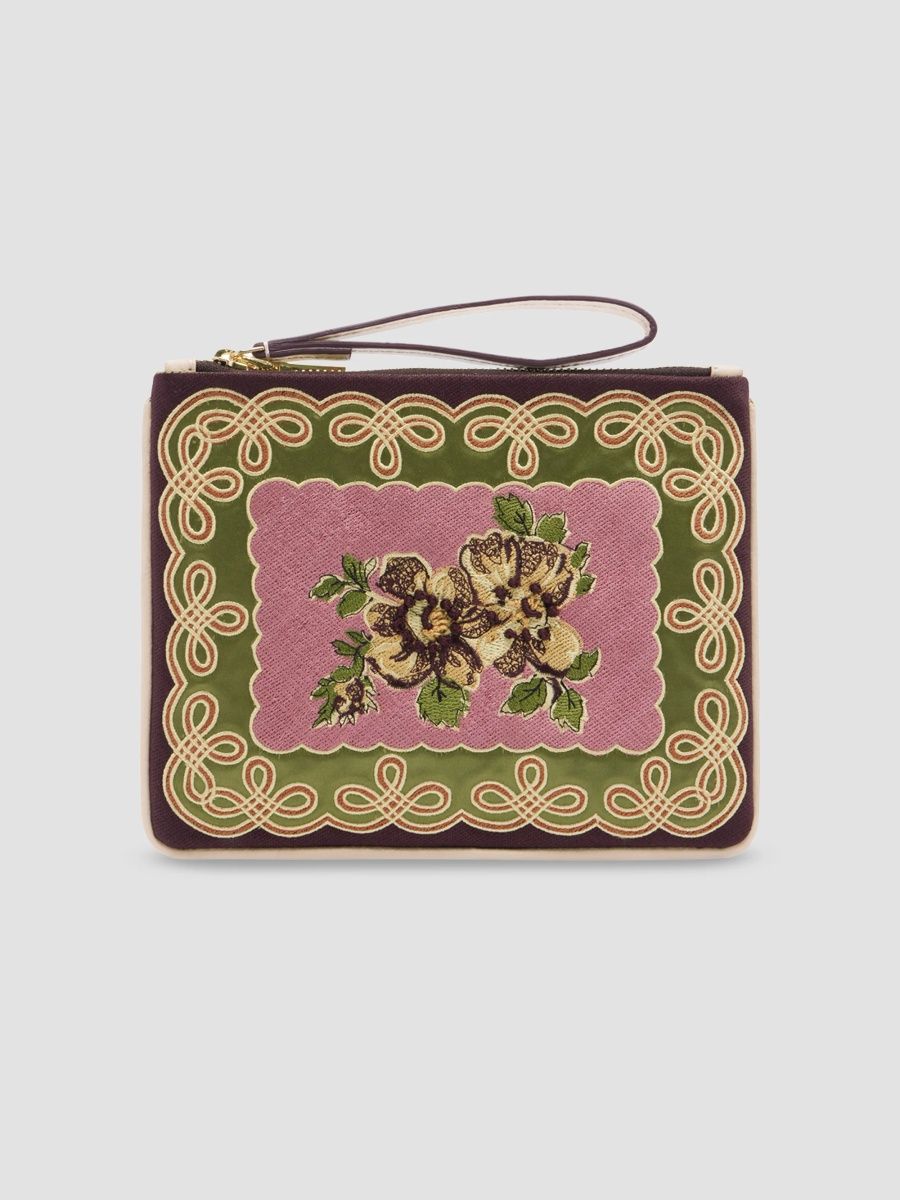 Women's Lacey Embroidered Clutch - Multi