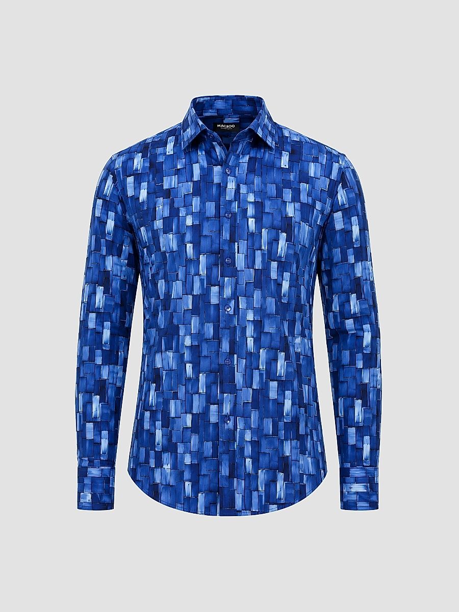 Men's Fibonacc Woven Shirt - Blue - Size XXXL