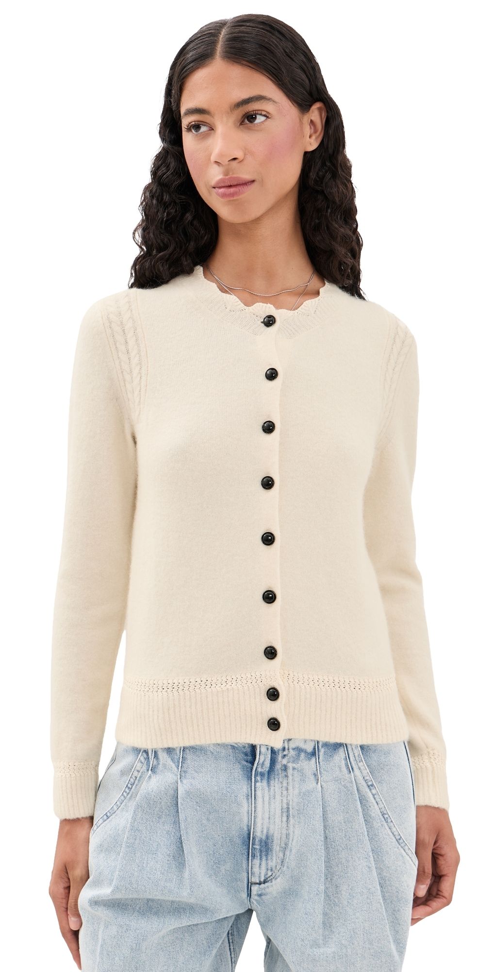 Isabel Marant Étoile Naia Cardigan Ecru 34