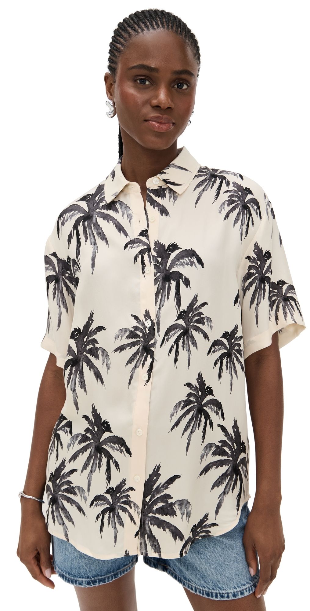 ANINE BING Tristan Shirt Print XS