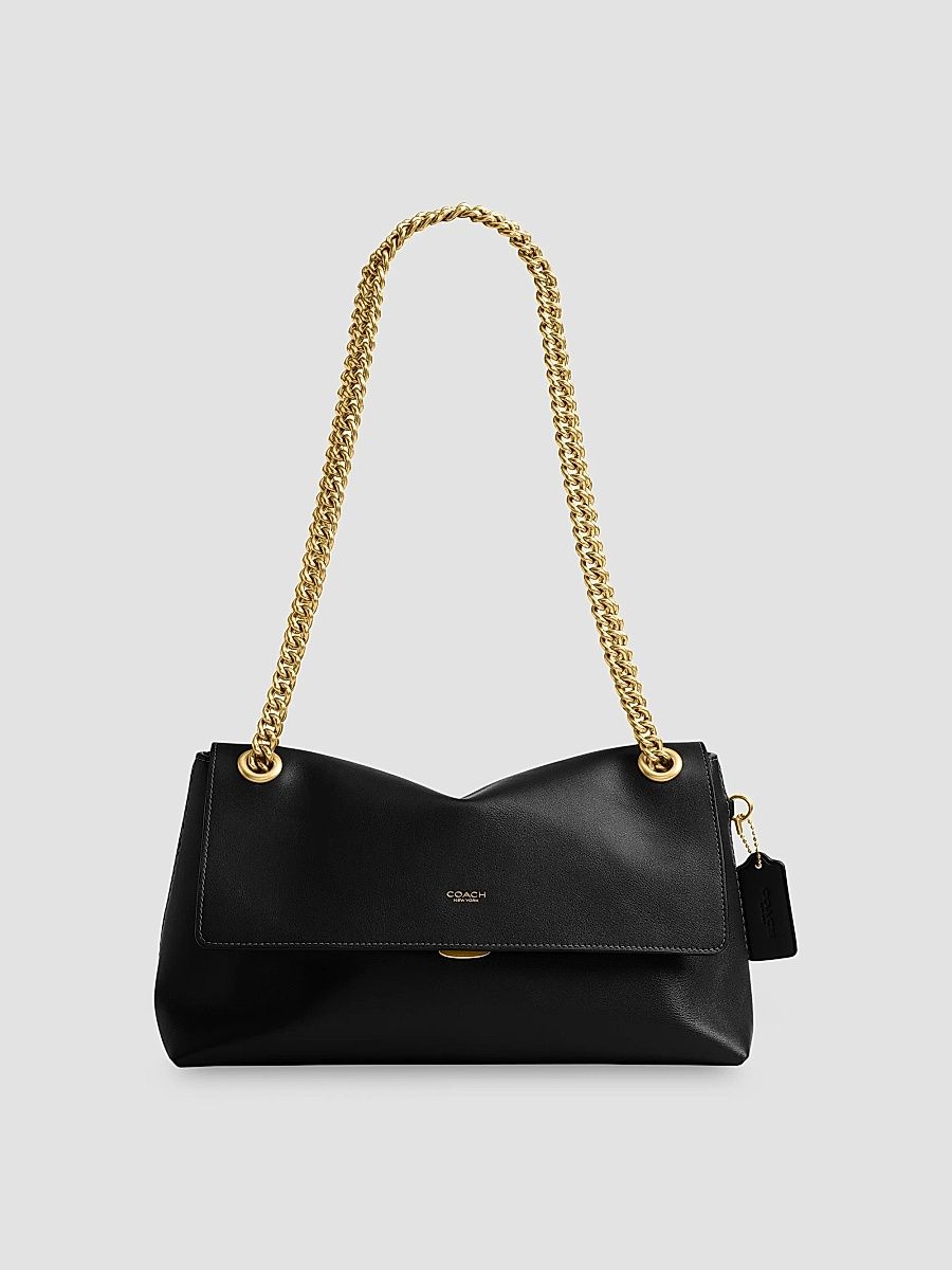 COACH Women's Chelsea 30 Leather Shoulder Bag - Black