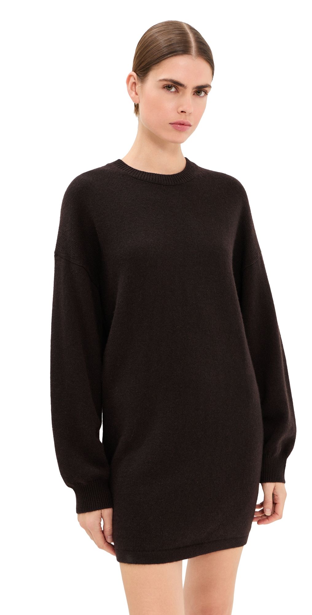 LISA YANG Laken Cashmere Dress Dark Oak 2