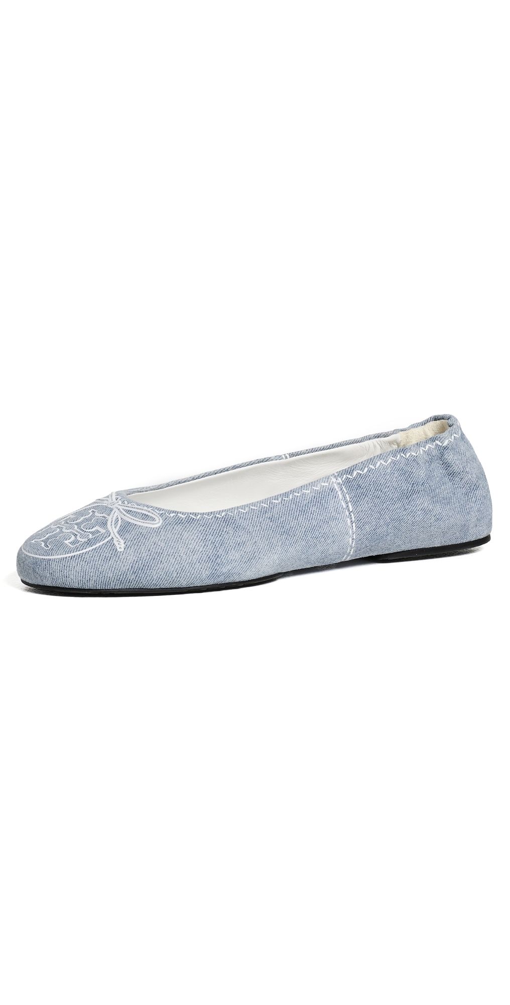 Tory Burch Reva Travel Ballet Flats Blue Cloud 10