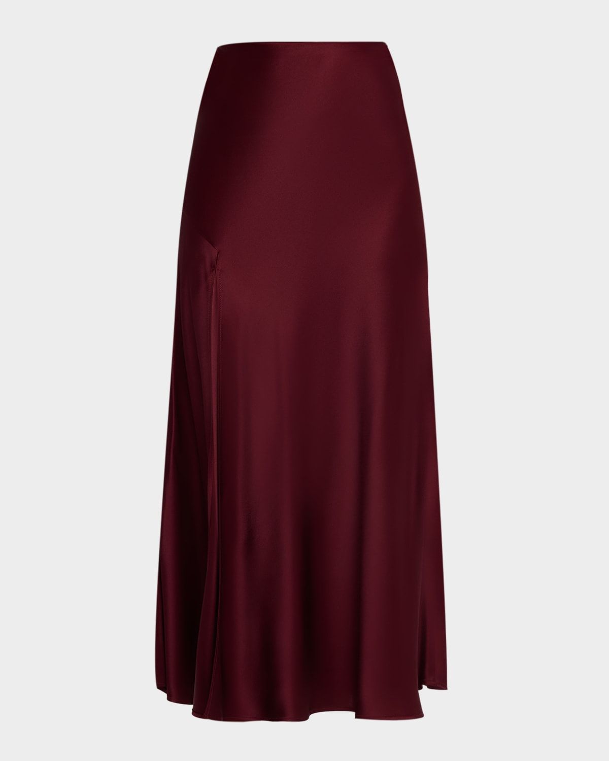 Satin Bias Midi Skirt