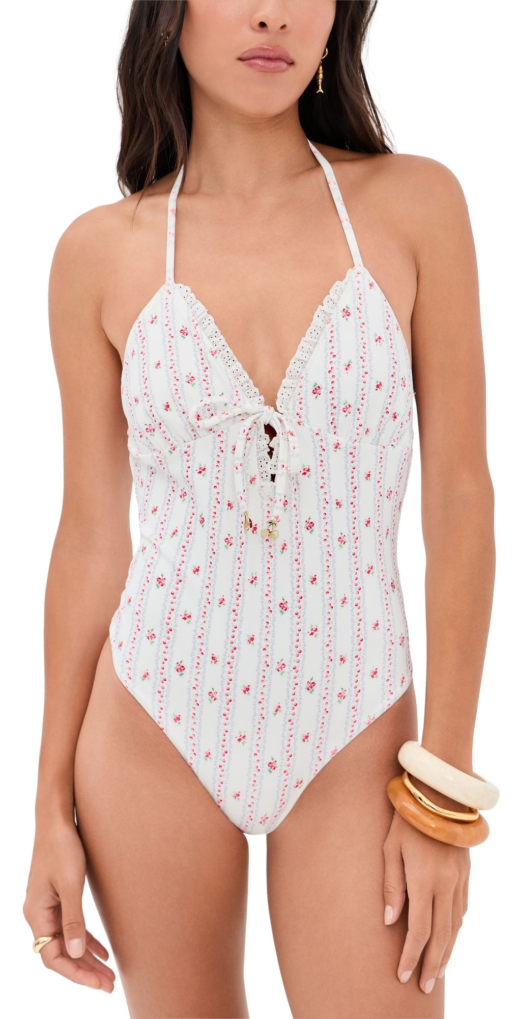 LoveShackFancy Nolanne Swimsuit Poppy Red XS