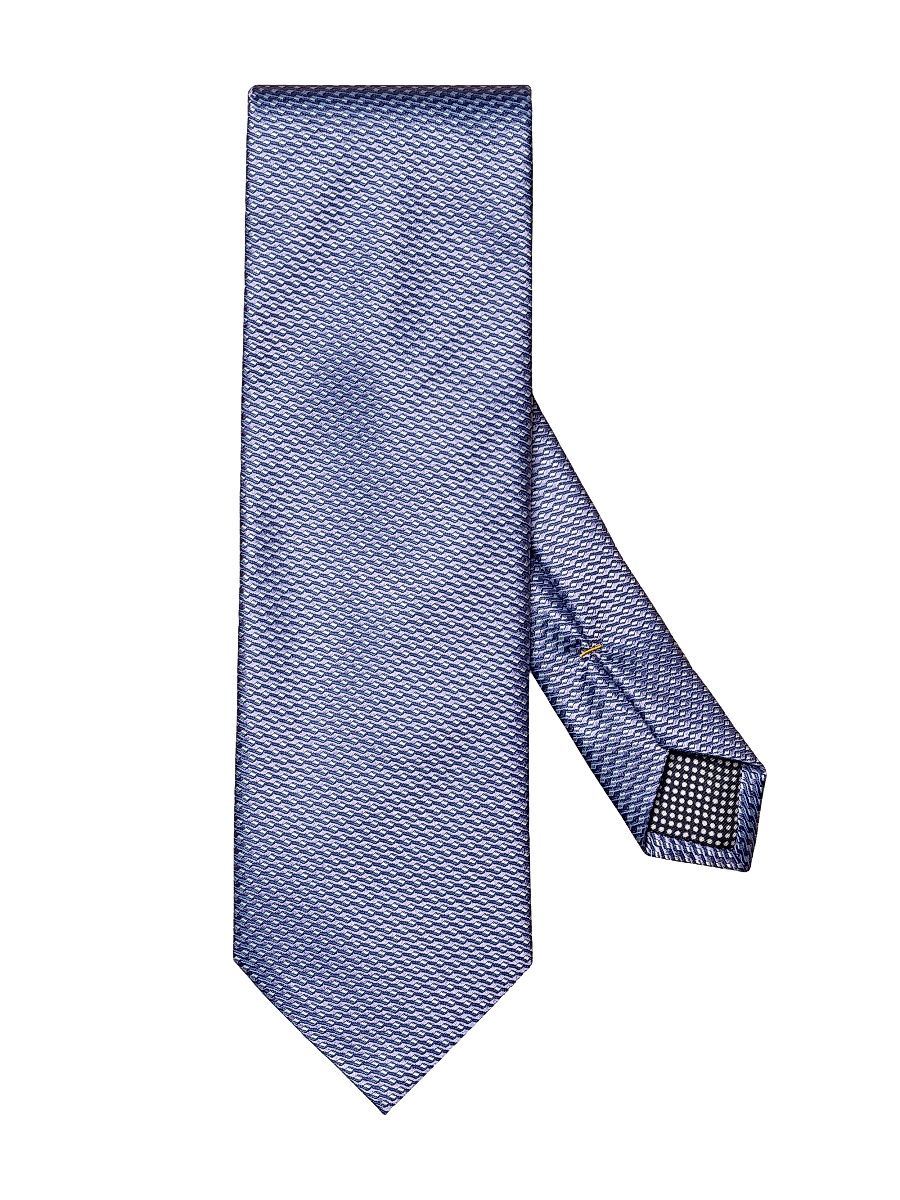 Men's Geometric Silk Tie - Purple