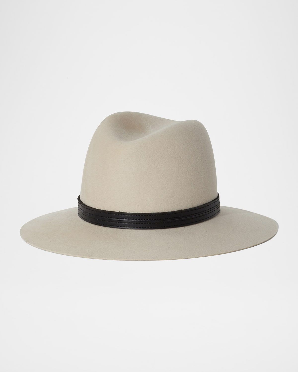 Corinne Belted Wool Fedora Hat
