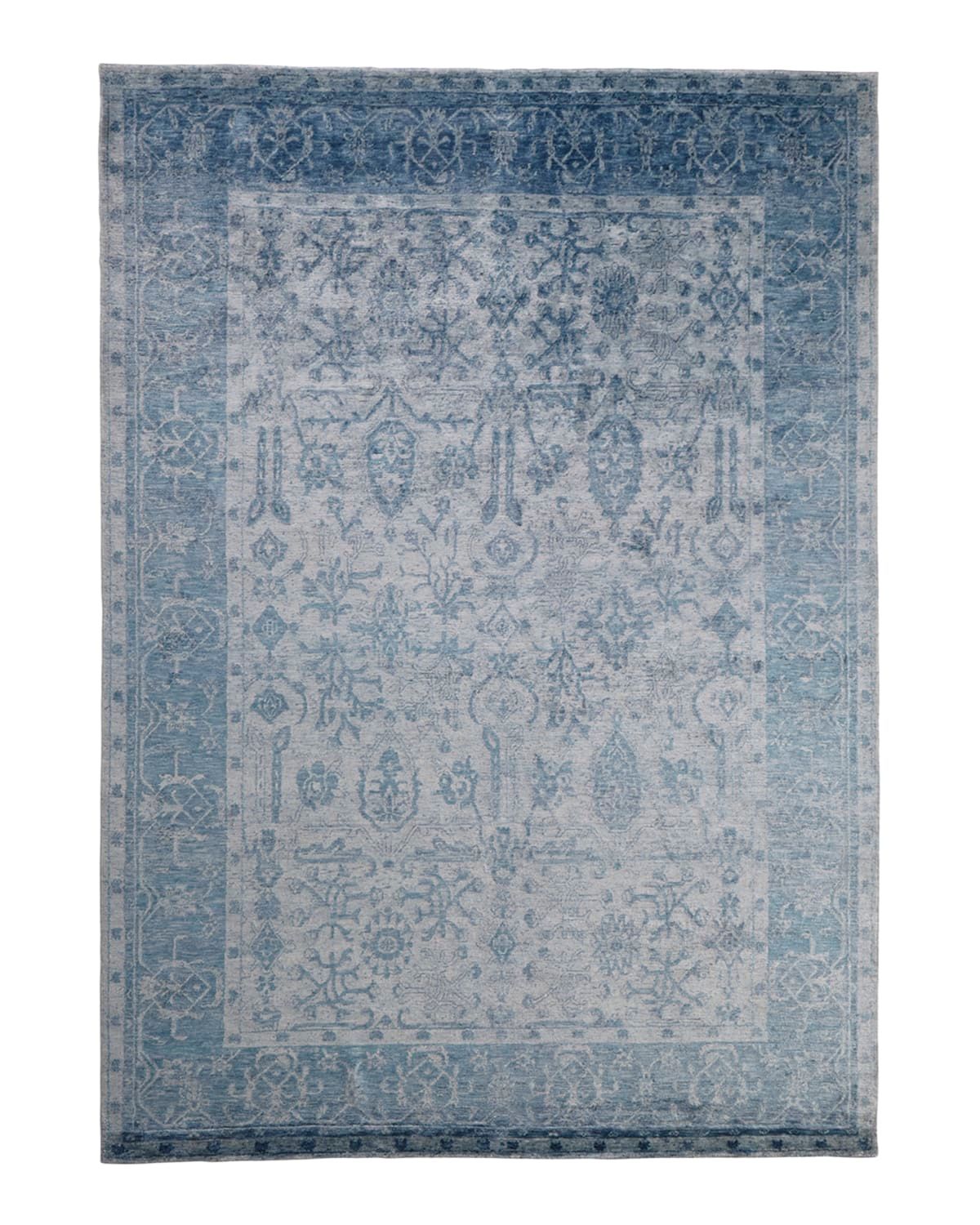 Sweet Blues Hand-Knotted Rug
