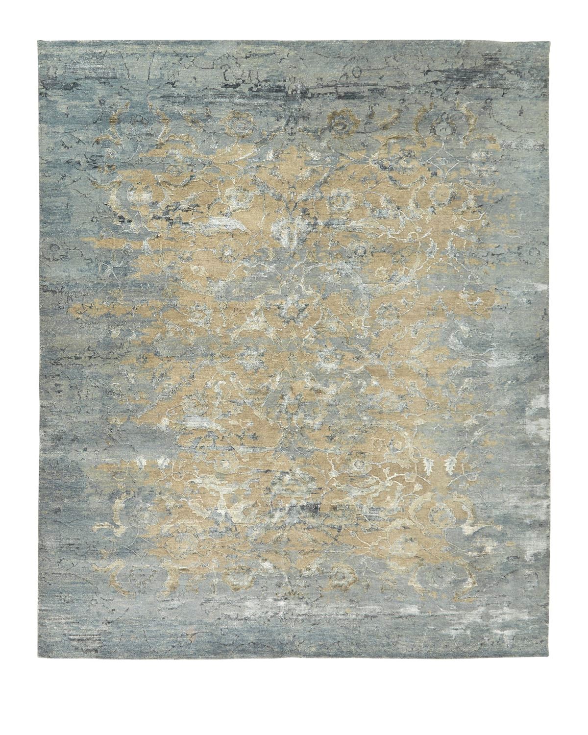 Aquamarine Hand-Knotted Rug
