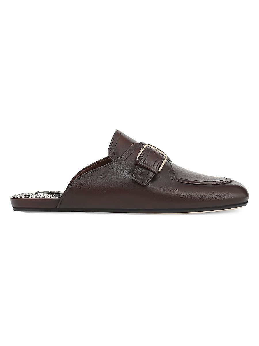 Women's Minetta Leather Loafer Mules - Chili Brown - Size 8