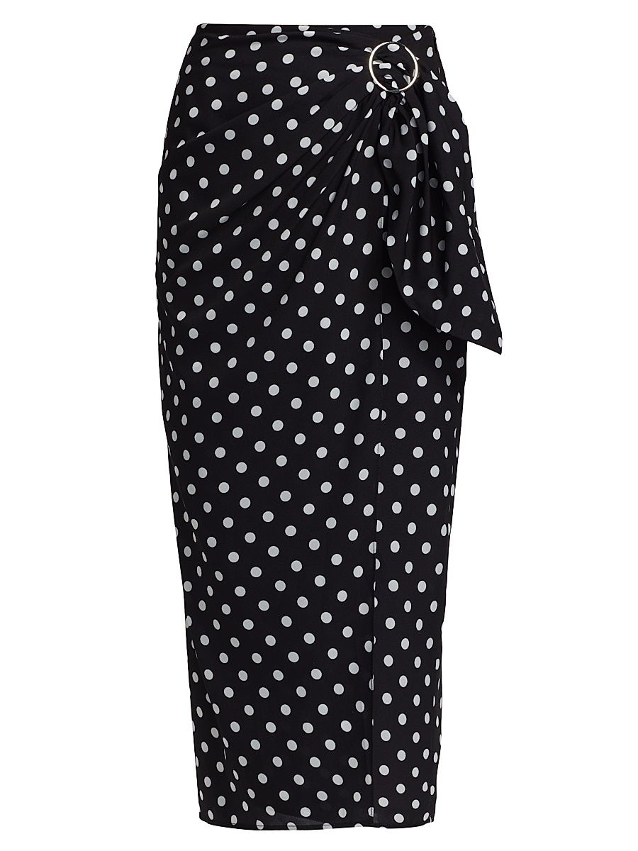 Women's Madison Polka Dot Sarong Skirt - Jet Optic Polka Dot - Size 12