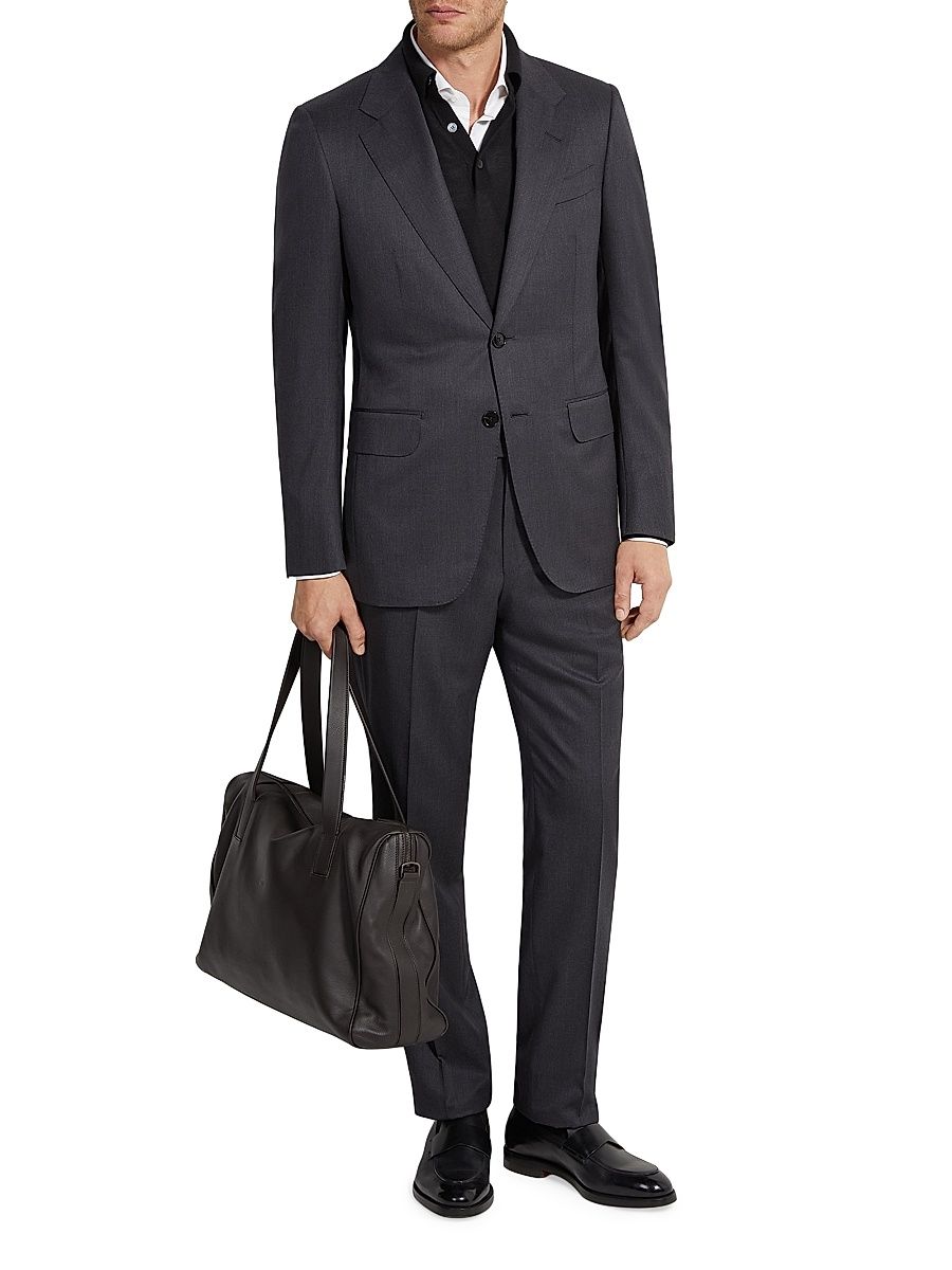 Men's Centoventimila Wool Suit - Grey - Size 50