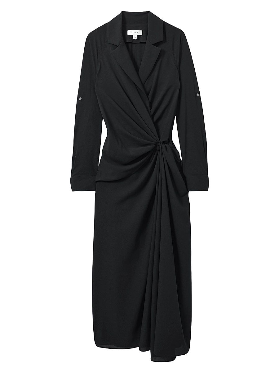 Women's Whitney Wrap Midi-Dress - Black - Size 2