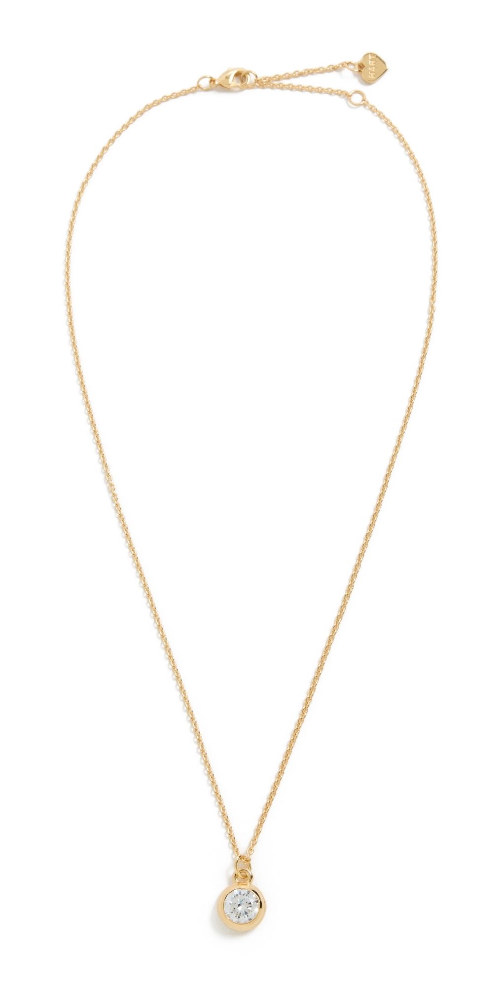 HART Bezel Charm Necklace Gold One Size
