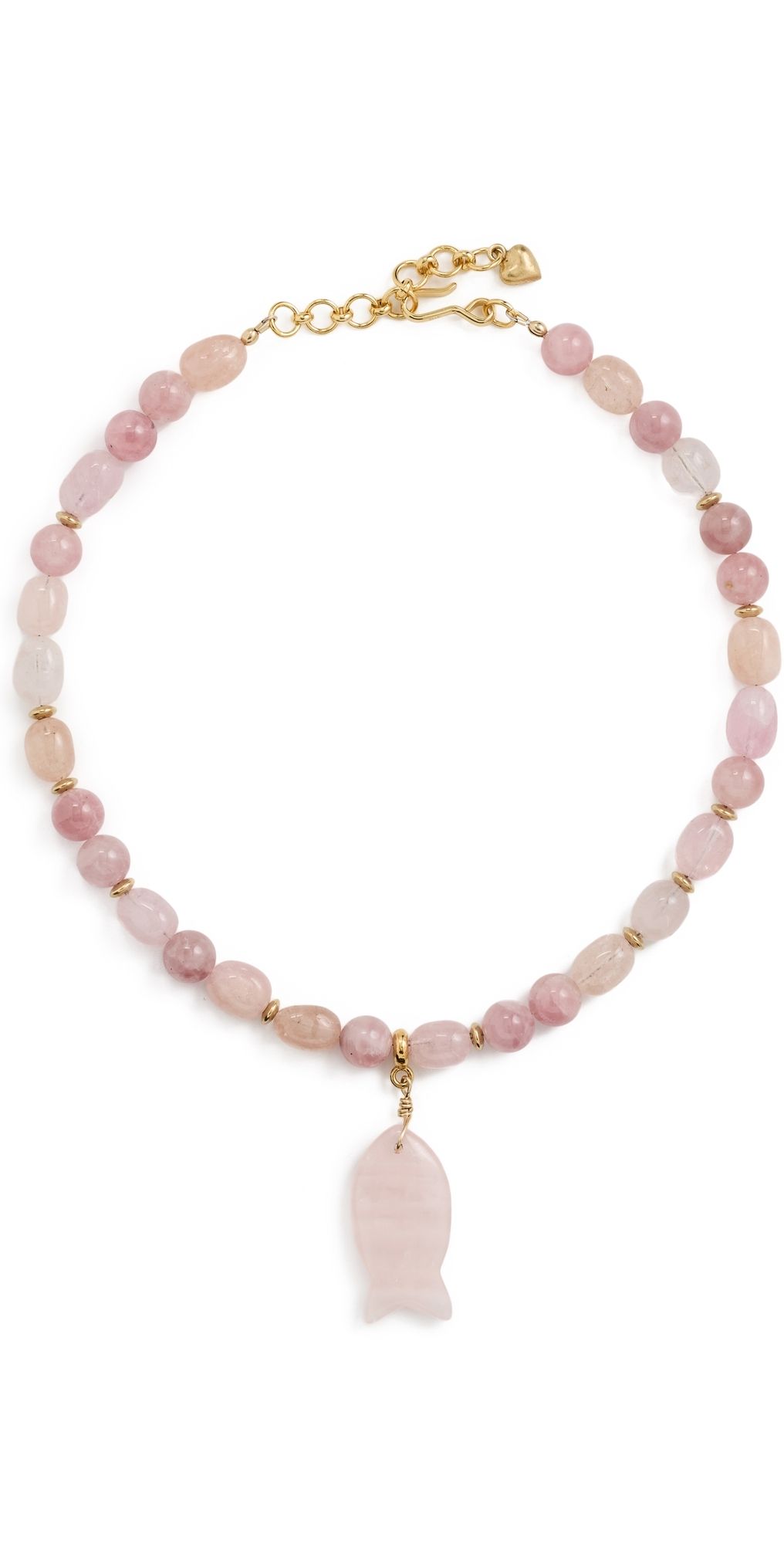 Brinker + Eliza Pink Mist Necklace Morganite/Rose Quartz One Size