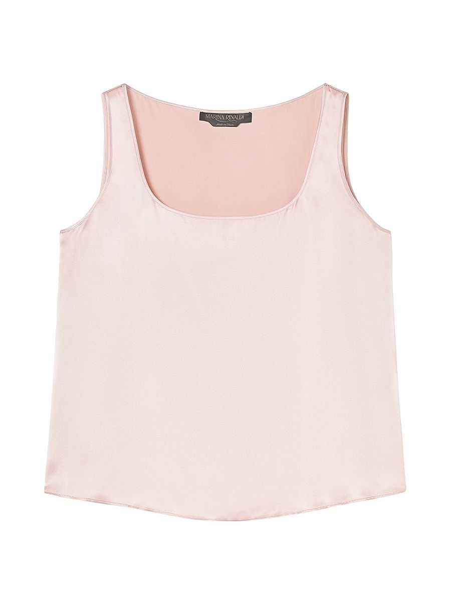 Women's Silk Satin Top - Pink - Size 16