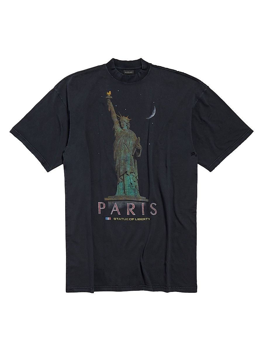 Women's Paris Liberty T-Shirt Dress - Black - Size XL