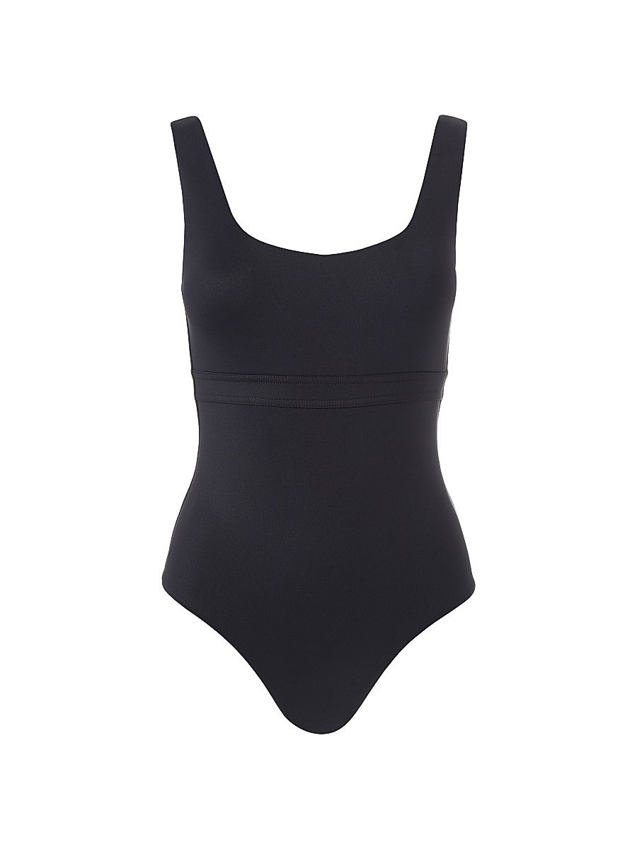 Women's Kos Scoopneck One-Piece Swimsuit - Black - Size 14