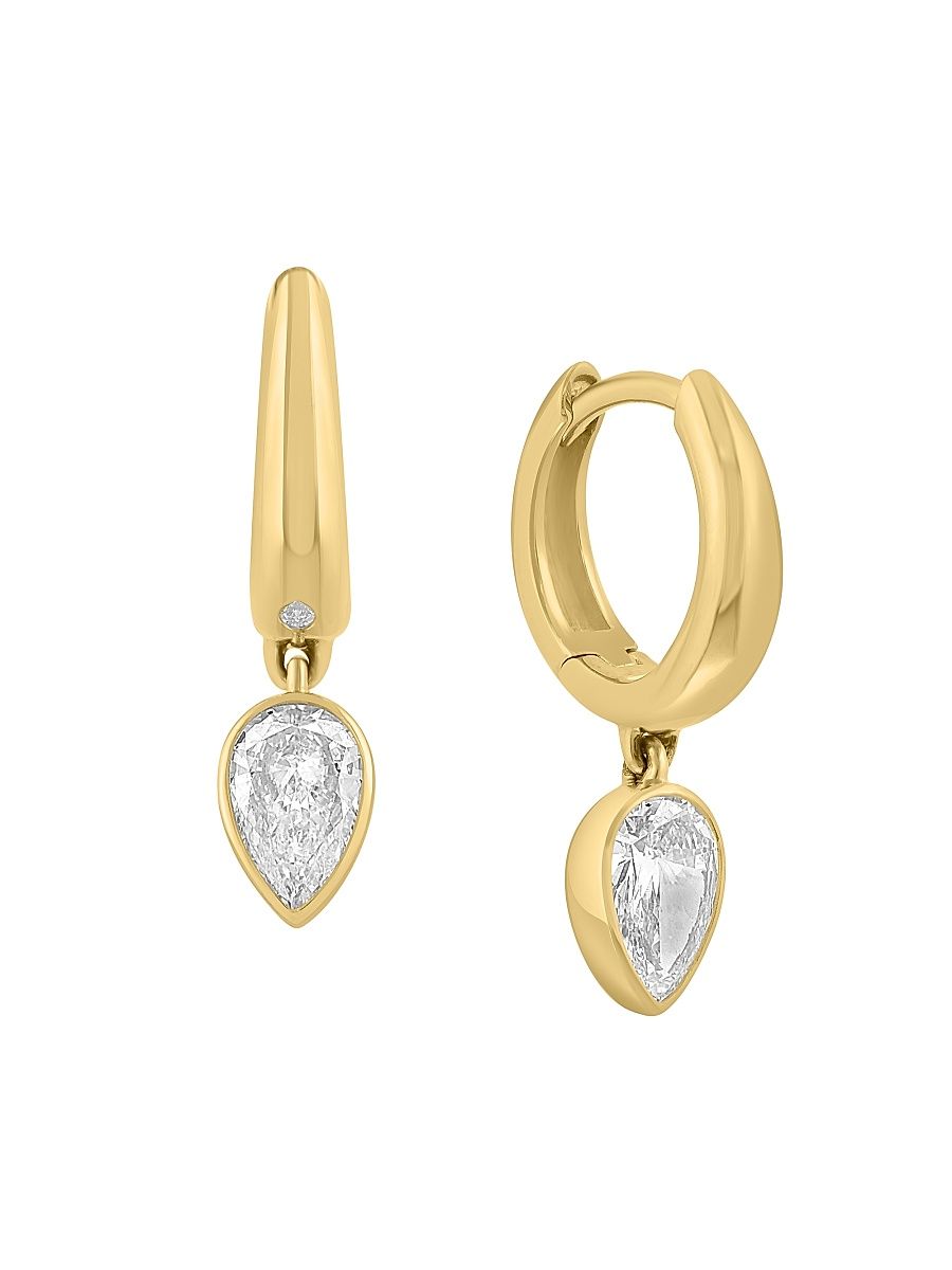 Women's 14K Yellow Gold & 0.58 TCW Lab-Grown Diamond Drop Earrings - Yellow Gold