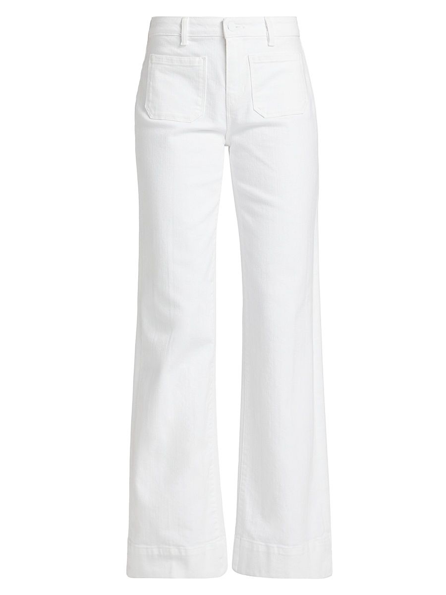 Women's Nolan Patch Pocket Wide-Leg Jeans - Blanc - Size 28