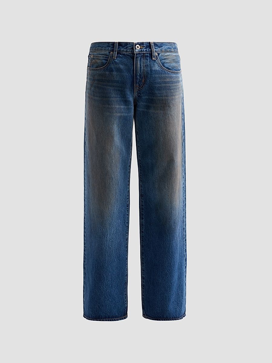 Women's Mica Distressed Wash Wide-Leg Jeans - Roll The Dice - Size 32
