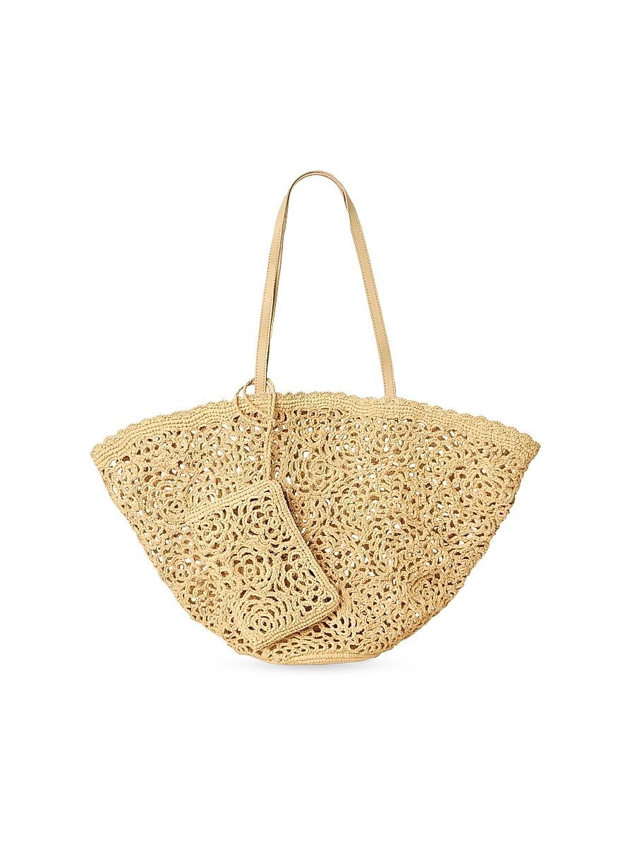 Women's Lacera Raffia Tote Bag - Natural