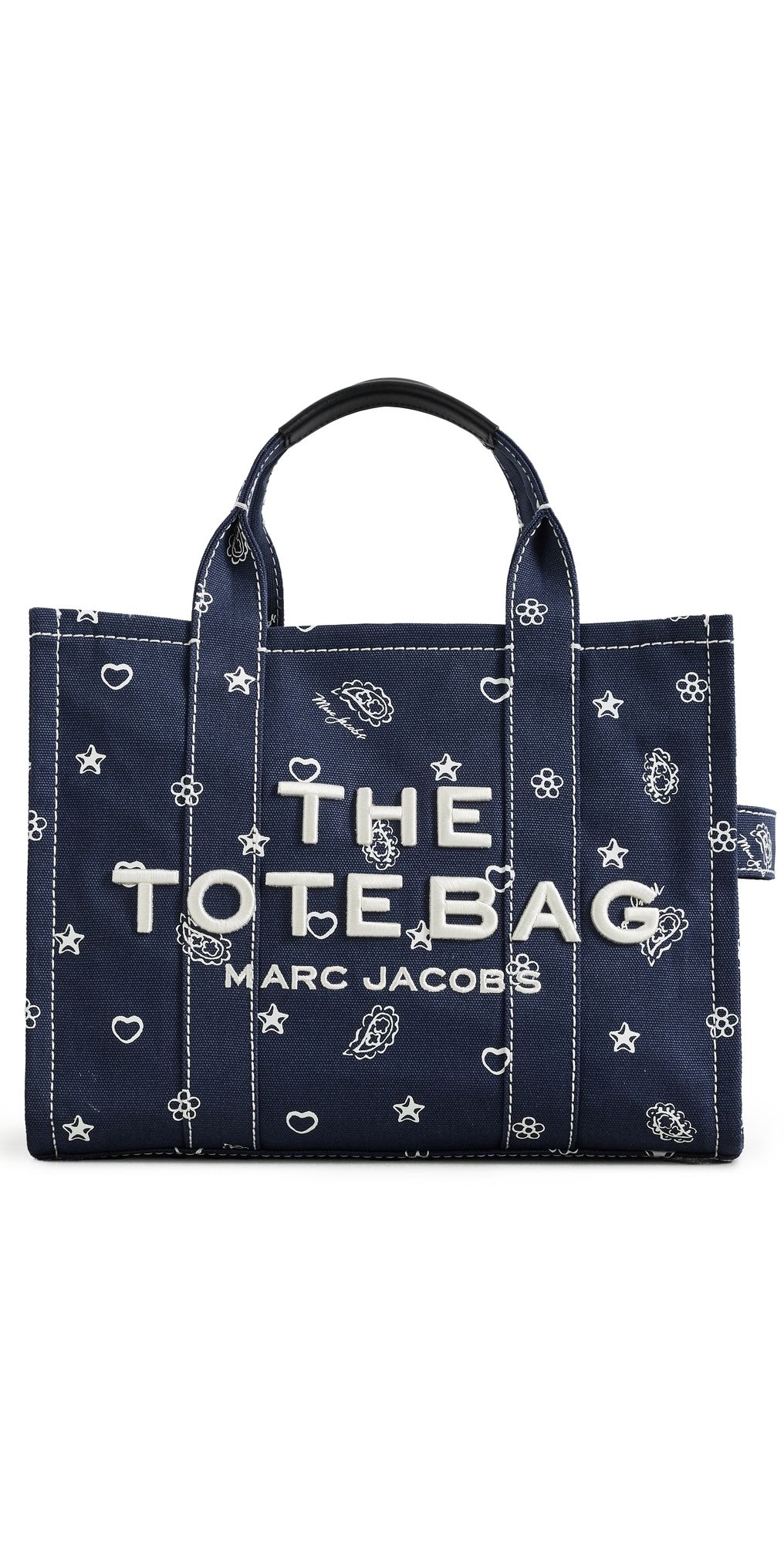 Marc Jacobs The Bandana Canvas Medium Tote Bag Navy Multi One Size