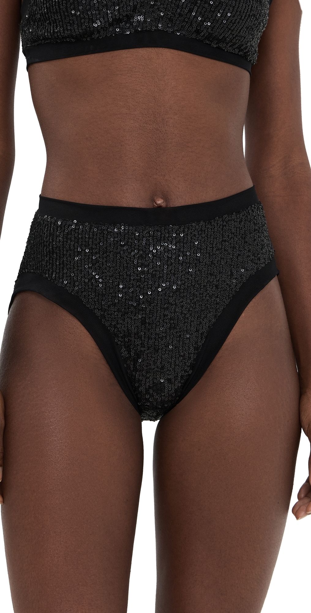 Norma Kamali Racer Swim Bottoms Black S