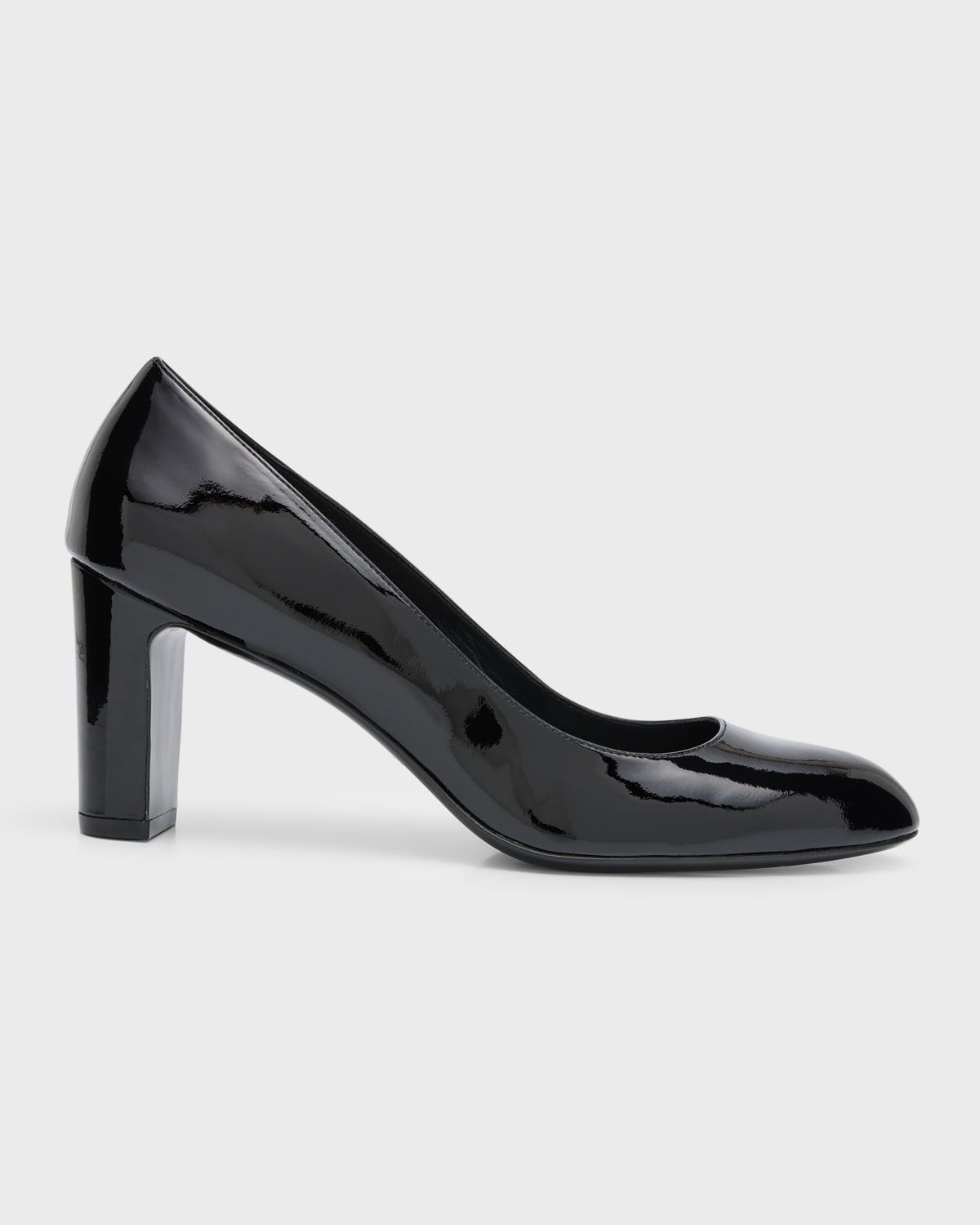 Vida Patent Block-Heel Pumps