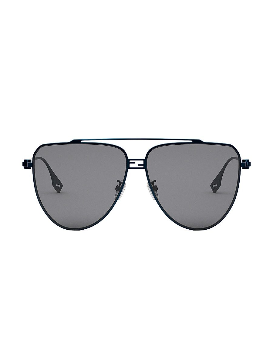 Women's Baguette 59MM Pilot Sunglasses - Blue Light Smoke