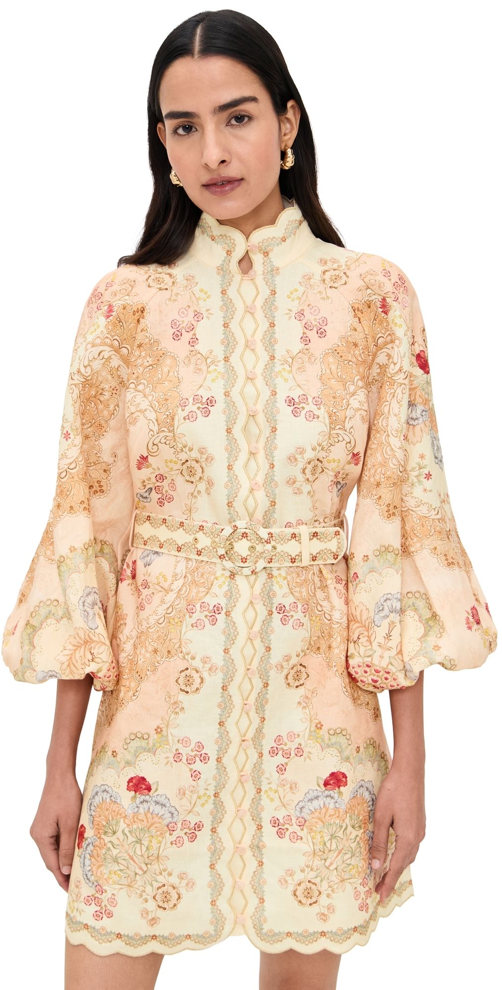 Zimmermann Daylight Mini Dress Wallpaper Floral Blush 1