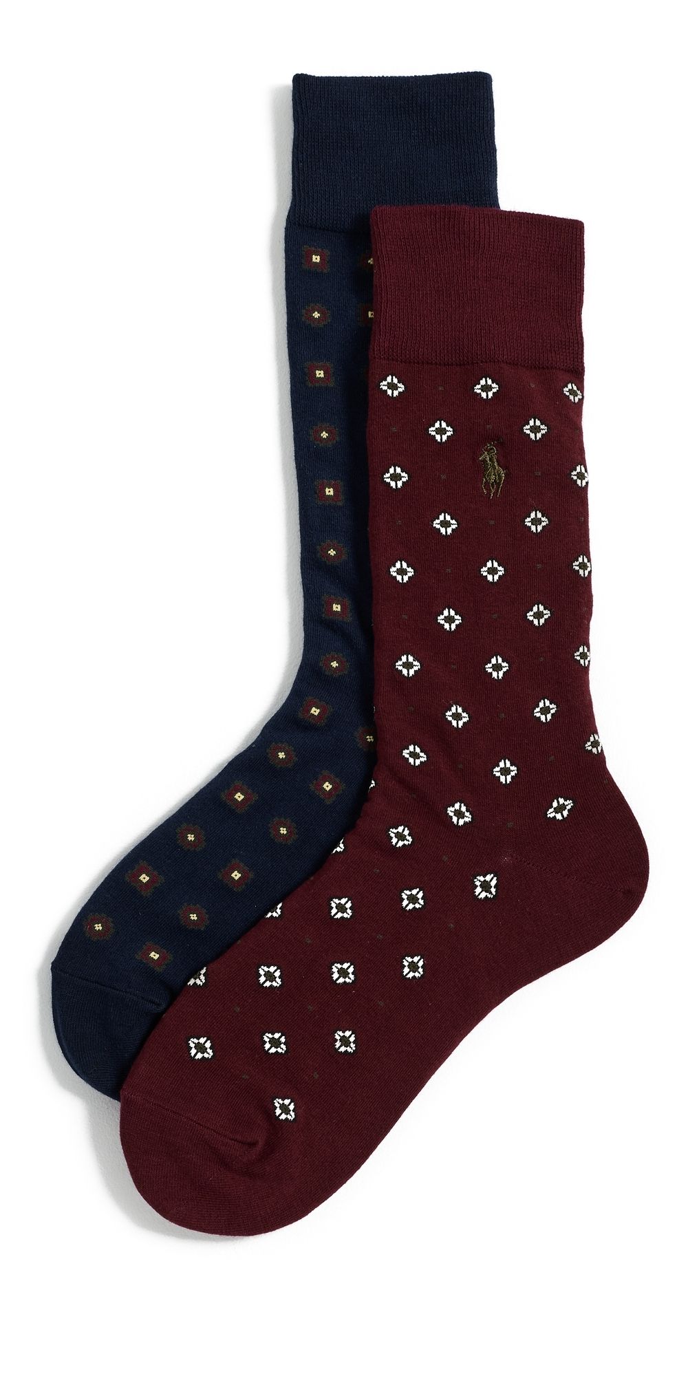 Polo Ralph Lauren Foulard Socks 2-Pack Navy 10-13